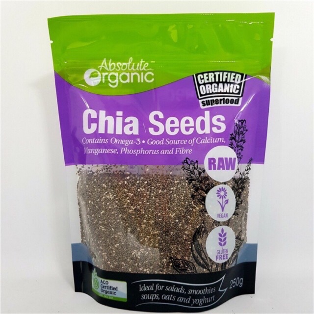 Hạt chia úc organic 100g túi zip
