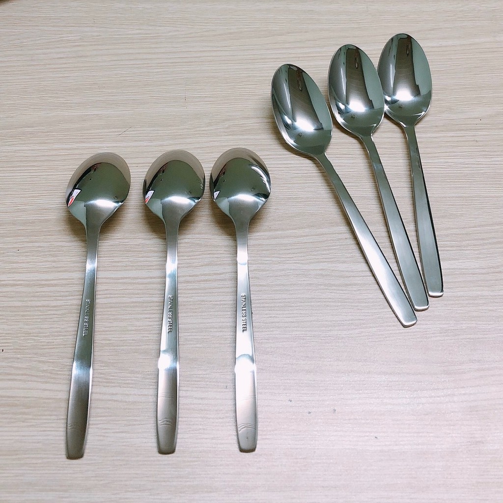 Muỗng Inox cao cấp không gỉ Hiệu TH dài 21cm - Thép không gỉ sáng bóng