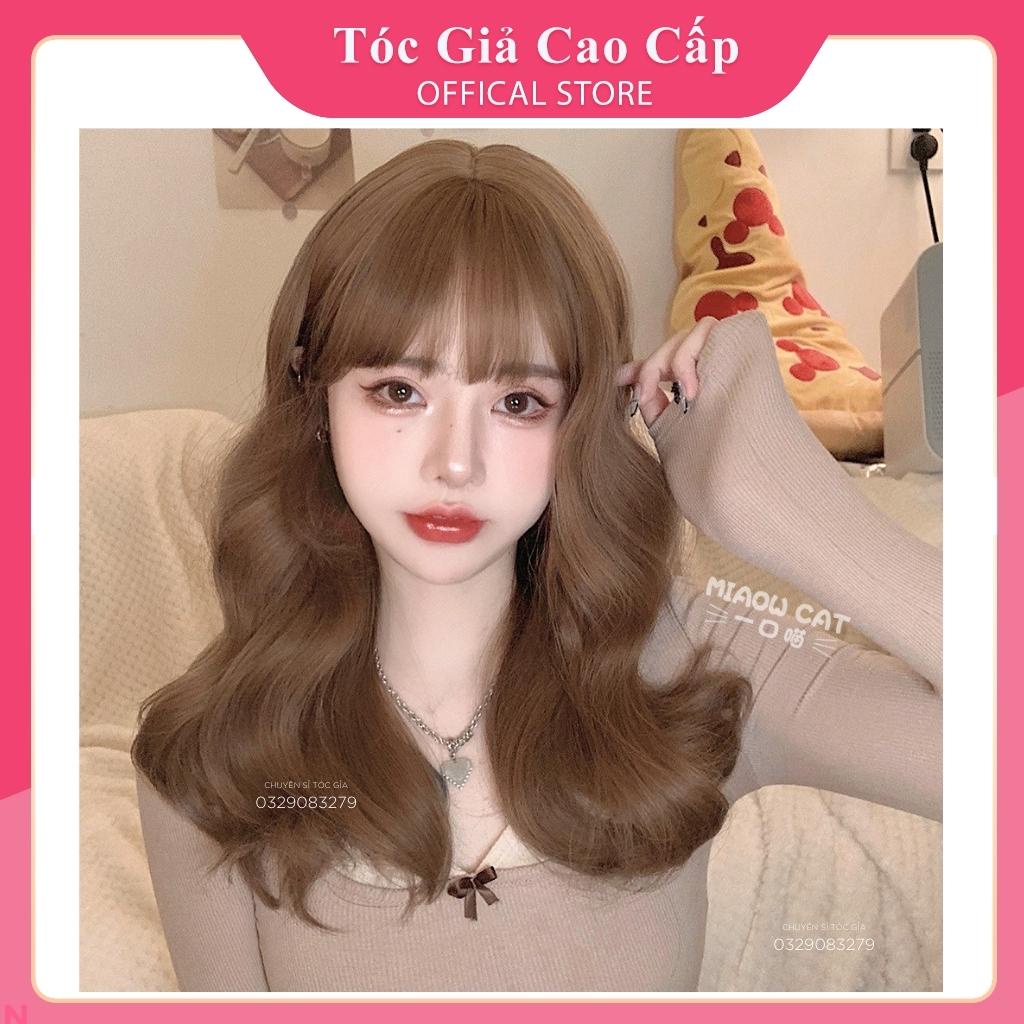 Tóc giả nguyên đầu xoăn nhẹ, qs2277