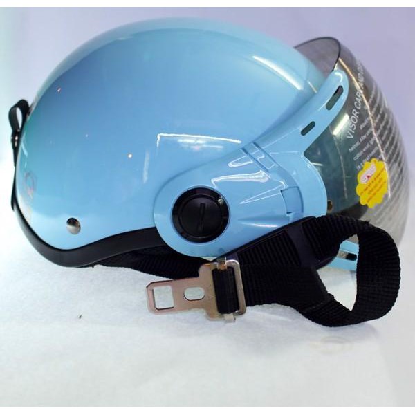 Mũ bảo hiểm nửa đầu có kính GRS A33k màu xanh ngọc bảo hành 12 tháng chính hãng Shop Mũ 192