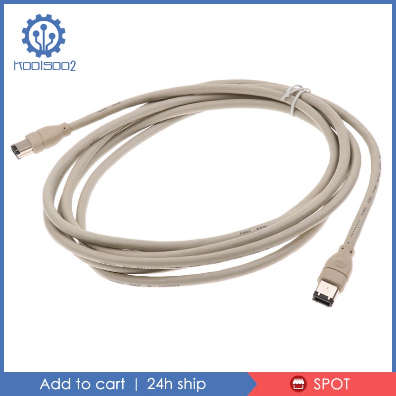 Cáp Lửa Koolsoo2 1394 6 Pin Sang 6Pin DV-OUT Máy Quay 3Meter Màu Xám