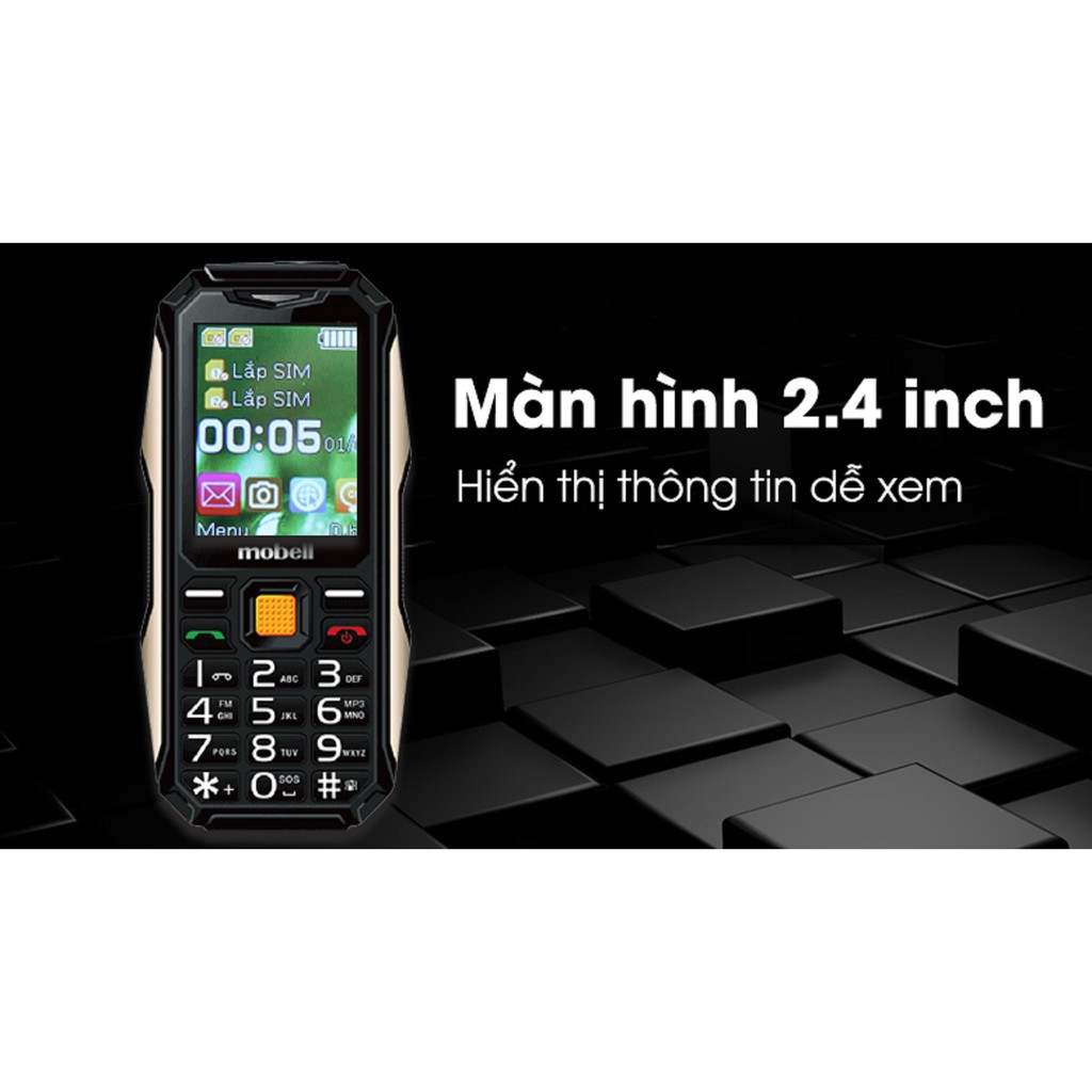 điện thoại nokia [Mã ELMS5 giảm 7% đơn 300K] [Freeship toàn quốc từ 50k] Điện thoại Mobell Rock 3 loa to sạc pin cho