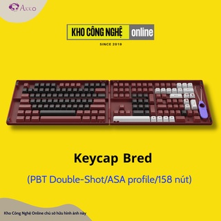 Keycap AKKO BRED (PBT Double-Shot/ASA profile/158 nút) - Hàng Chính Hãng