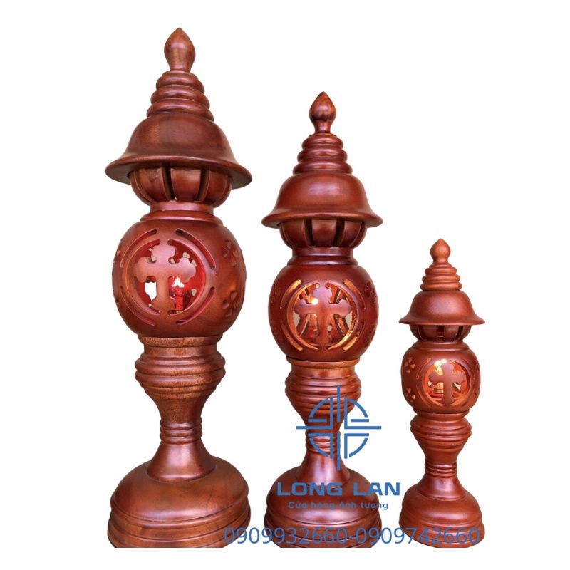 Đèn Bàn Thờ Gỗ (bán theo cây)