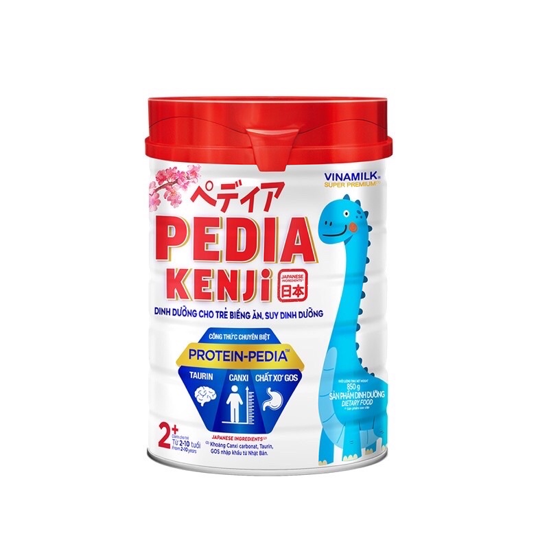 (Chỉ 420k) Sữa bột Vinamilk Pedia Kenji 2+ (bé 2-10 tuổi) 850g