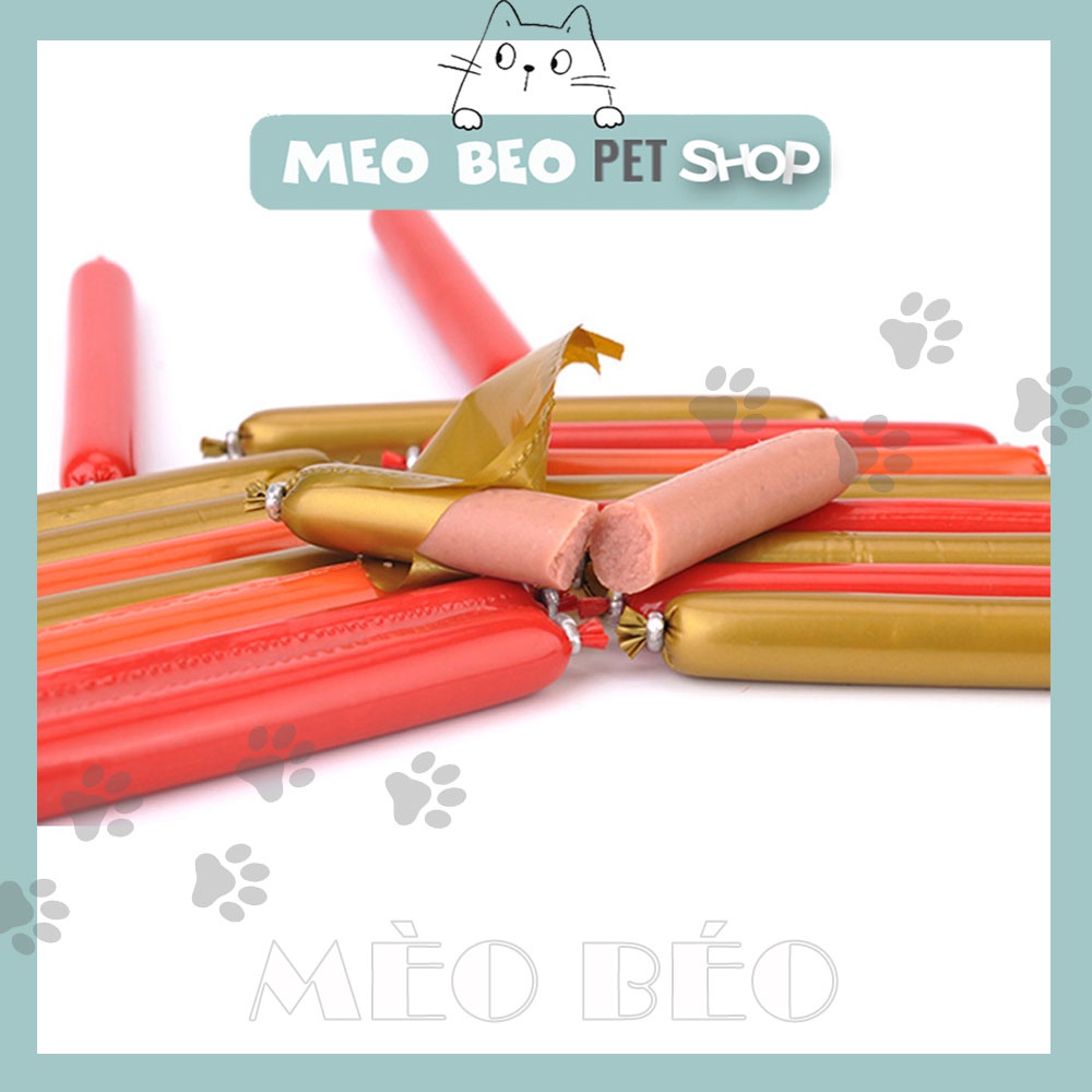 Xúc xích cho chó mèo thanh 15gr (Vị Ngẫu Nhiên) - Mèo Béo Petshop