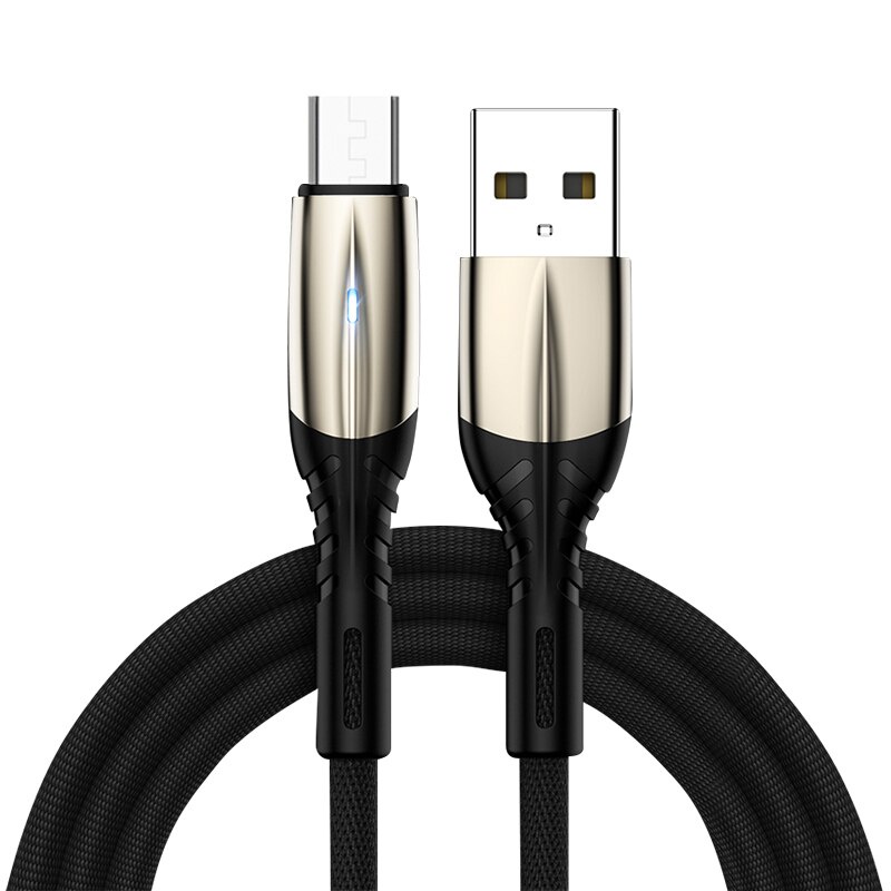 Dây cáp sạc nhanh USB Micro có đèn LED cho Samsung Xiaomi Huawei Oppo