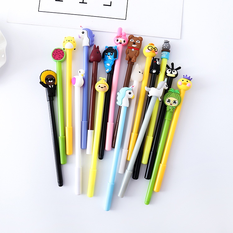 (Giá sỉ) Combo 100 cây bút gel đầu thú mix nhiều mẫu