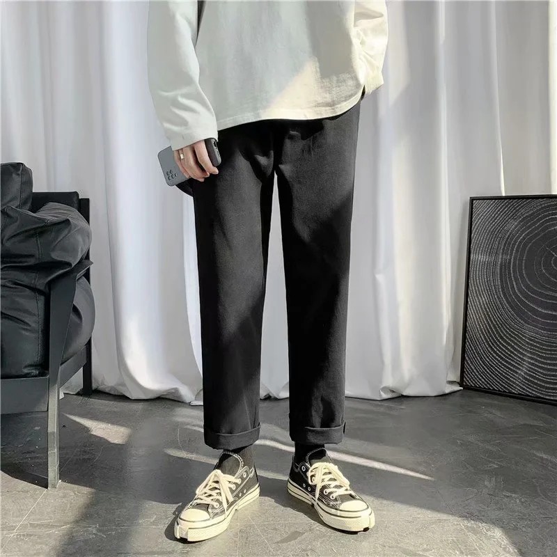 Quần Dài Lưng Thun Màu Trơn Thời Trang Dành Cho Nam Kích Thước S-5XL | BigBuy360 - bigbuy360.vn