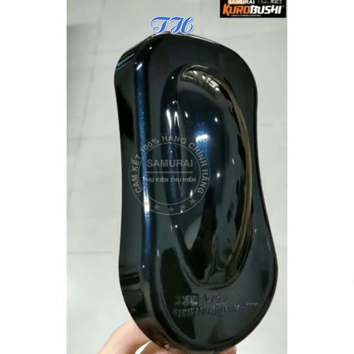 Sơn Xịt Samurai chuyên dùng cho xe máy màu đen pha lê xanh H931 * ( Dùng 109A làm nền)