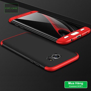 Ốp lưng Samsung S6 Edge Lkgus 360 màu đen đỏ