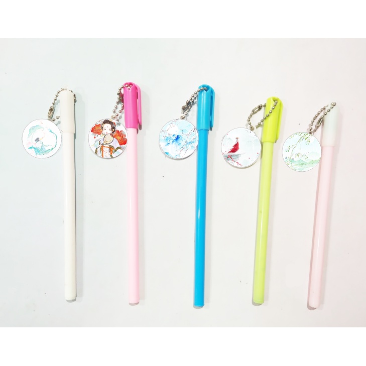 Bút cổ trang kèm dây treo BMCI23 bút cute dễ thương thần tượng idol hoạt hình