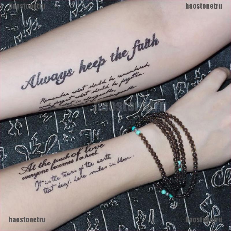 1 Hình Xăm Dán Tạm Thời Hình Chữ Cái Tiếng Anh Chống Thấm Nước