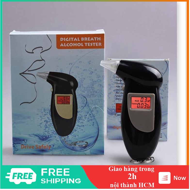 Máy đo nồng độ cồn bia rượu trong hơi thở + Tặng kèm 4 đầu thổi - OT0030