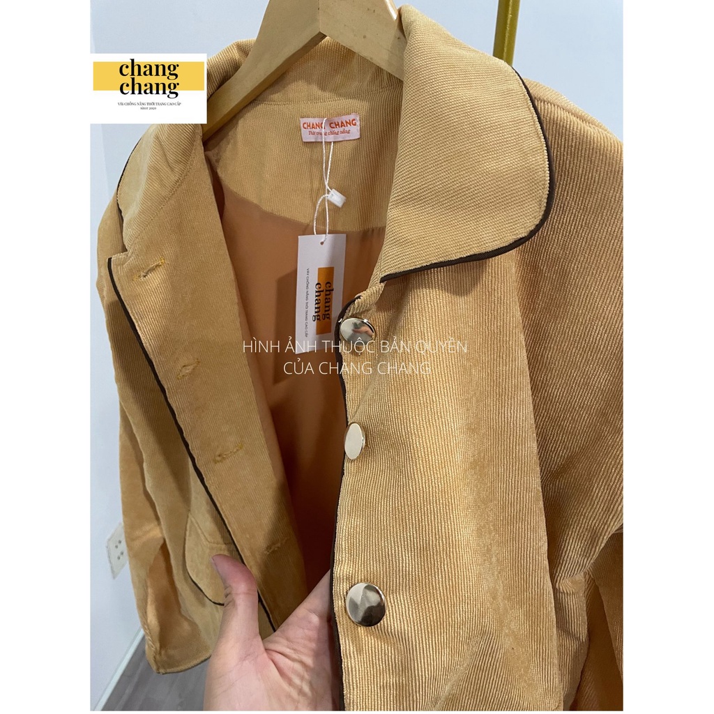 [HÌNH THẬT] Áo Khoác Nữ Nhung Tăm 2 Lớp Mềm Mịn, Áo Khoác Nữ Cao Cấp Thiết Kế | CHANG CHANG