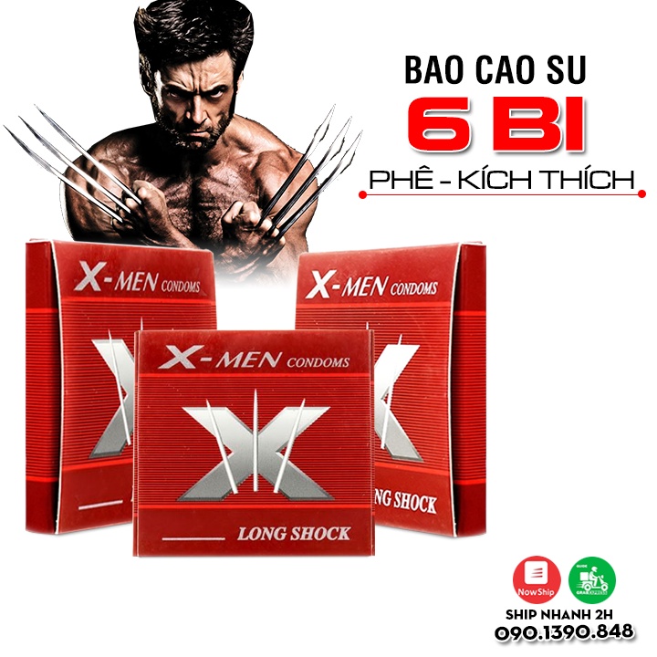 Bao Cao Su X-Men (Hộp 1C) - Dòng Bcs Siêu Bi & Gai Tăng Khoái Cảm Đầy Kích Thích, Cho Nàng Hưng Phấn.