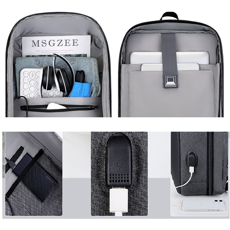 Balo Thời Trang Cao Cấp Chống Nước Đựng Laptop Tích Hợp Khóa Mật Mã Chống Trộm Sạc USB - MECPRO NATIFA