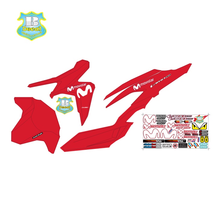 ( Quí khách vui lòng mang ra tiệm cho thợ dán ) Tem vario 150 Movistar new