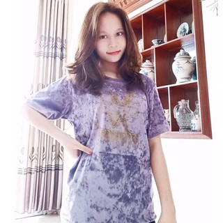 Áo thun nhung đính đá