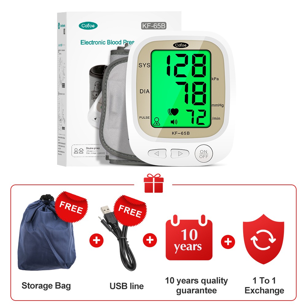 Máy Đo Huyết Áp Y Tế Qua Cánh Tay Cofoe KF-65b Dành Cho Gia Đình Có Âm Báo Và Độ Chính Xác Cao | BigBuy360 - bigbuy360.vn