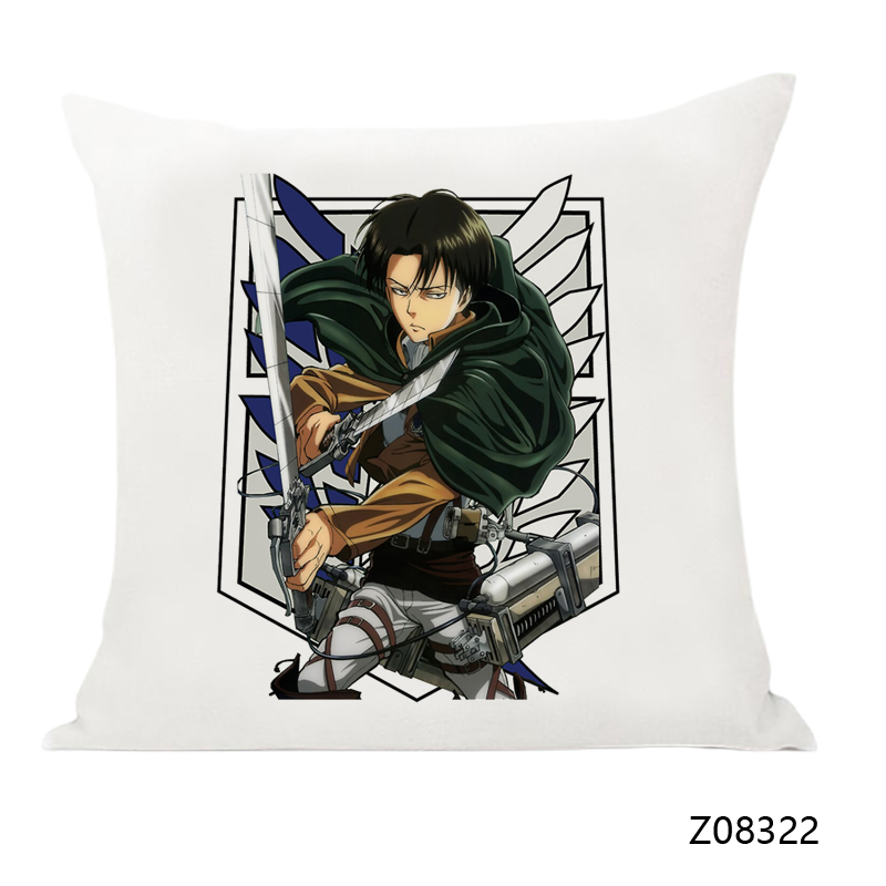 Áo Gối Khổ 45x45cm In Hình Anime Attack On Titan Phong Cách Nhật Bản Độc Đáo