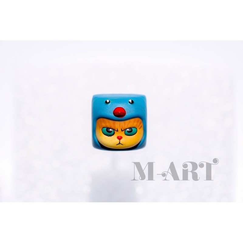 Keycap - Nút Bàn Phím Gaming - Nút Bàn Phím Cơ Mặt Mèo Hờn Dỗi  - Chim Xanh - KC025