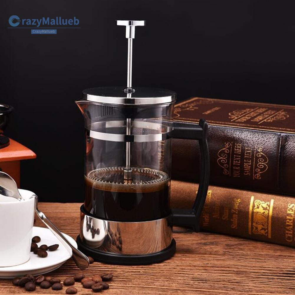 Crazymallueb❤Stainless Steel 304 Pressure Pot Coffee Maker Household Teapot Tea Brewer ❤Kitchen