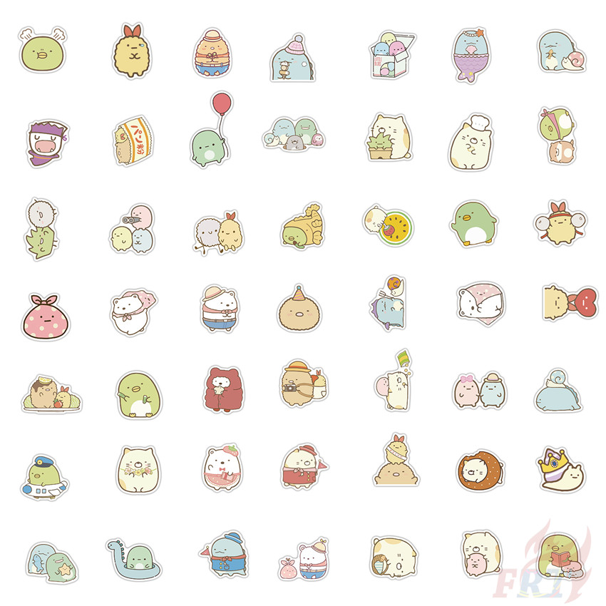 Bộ 100 miếng dán hình nhân vật hoạt hình Sumikko Gurashi đáng yêu