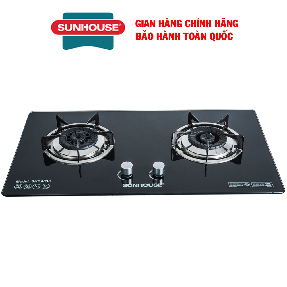 Bếp gas âm Sunhouse SHB- 6636  MỚI 100%  tặng dây gas,Hệ thống đánh lửa IC, tạo tia lửa cực nhanh.