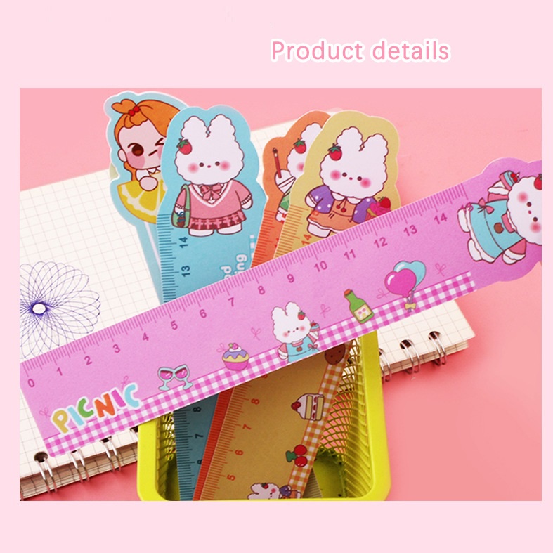 Thước kẻ dẻo chiều dài 15cm cute dễ thương đồ dùng học tập làm quà tặng học sinh