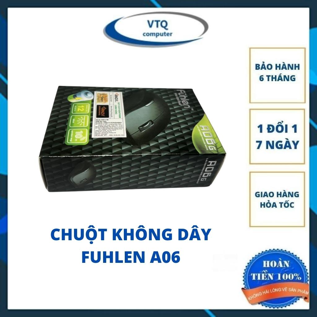 Chuột không dây FUHLEN A06 nhỏ gọn.Tặng kèm pin AA