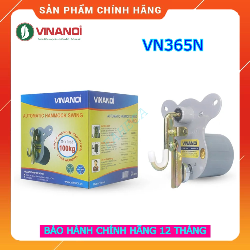 Máy đưa võng VINANOI VN365N có lò xo chống sốc dùng cho người lớn và trẻ em - Sức đưa 100kg - Bảo hành 12 tháng