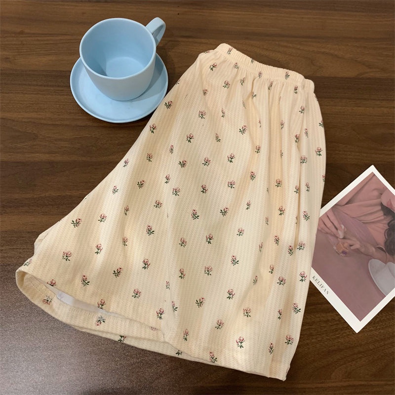 Quần Short Dáng Rộng In Họa Tiết Hoa Dễ Thương Phong Cách Hàn Quốc Thời Trang Mùa Hè Cho Nữ
