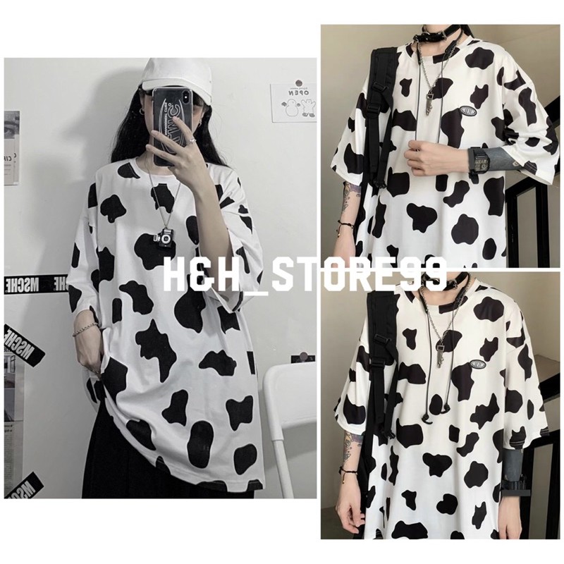Áo phông bò sữa tay lỡ ulzzang 🌸 Áo thun cộc tay nam nữ form rộng unisex chất thun lạnh 🌸 sale freeship