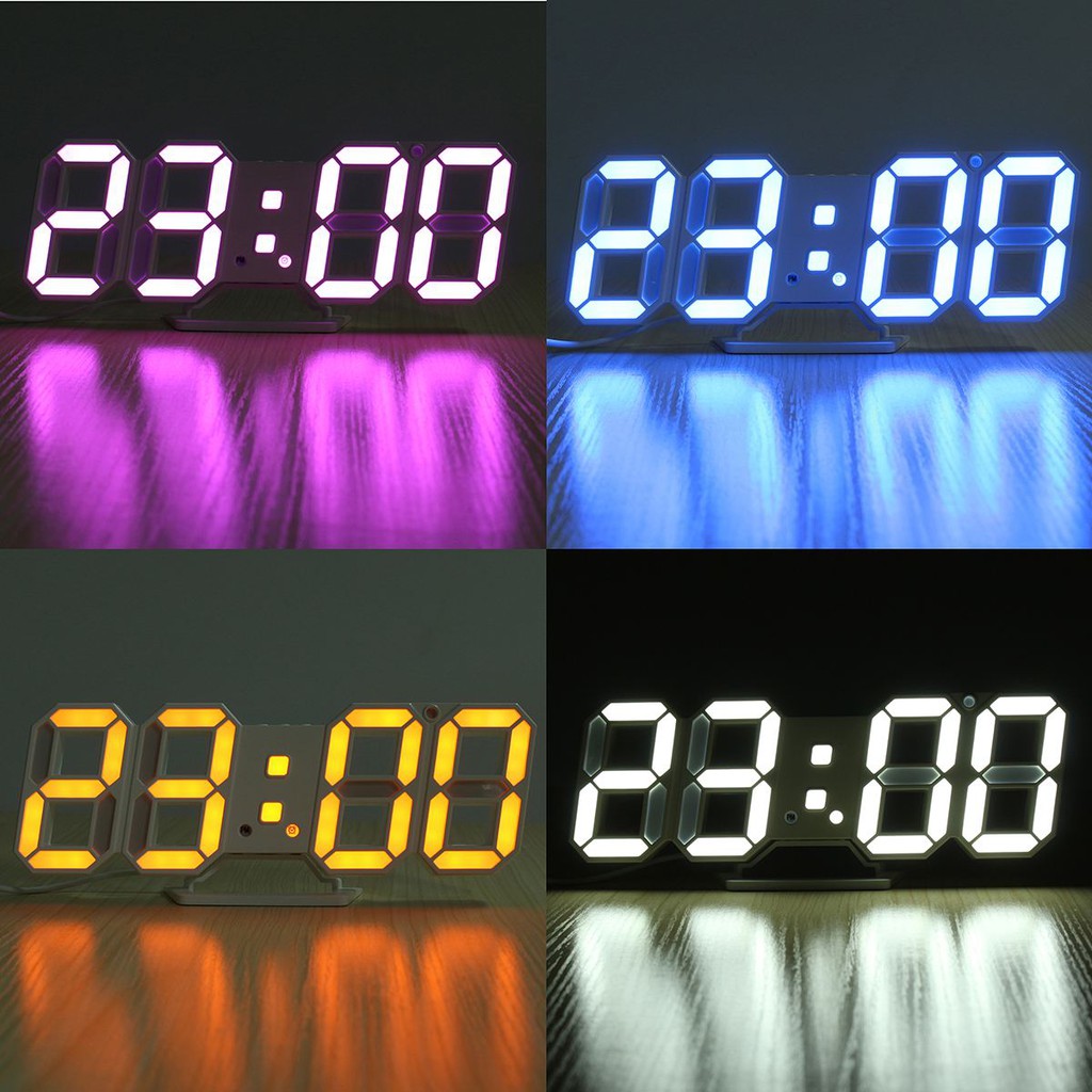 Đồng Hồ Để Bàn, Treo Tường Led 3D TN828 Smart Clock