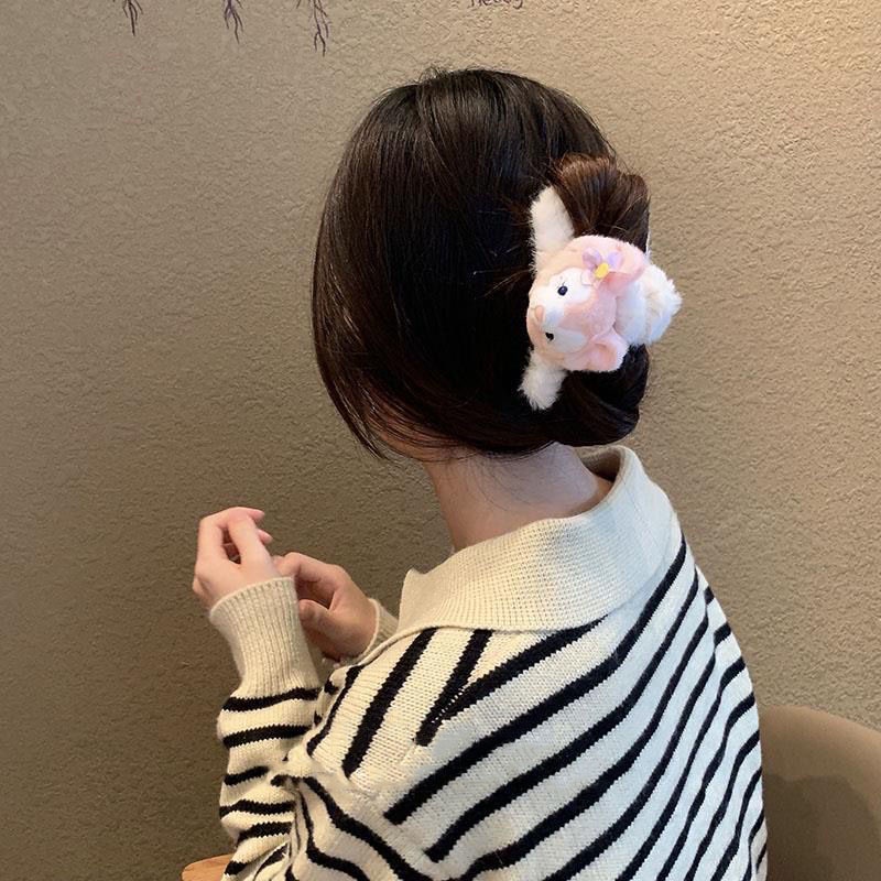 Kẹp Tóc Hình Cá Mập Phủ Lông Cừu Dễ Thương Thời Trang Thu Đông