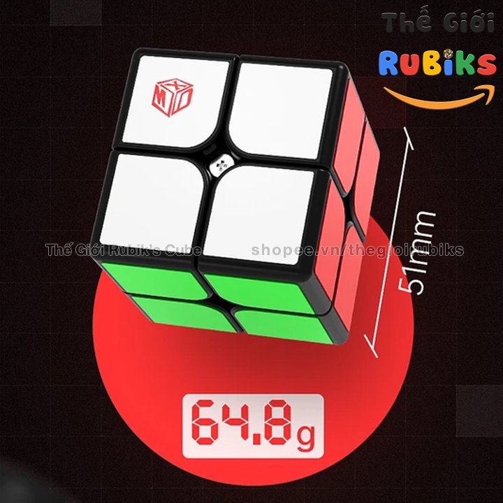 QiYi XMan Flare 2x2 M Rubik X-man Design Flare 2x2x2 có nam châm sẵn.