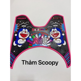 [Viền màu ngẫu nhiên]Thảm xe Scoopy hình Doreamon Stitch, thảm để chân xe máy, thảm lót sàn xe Scoopy