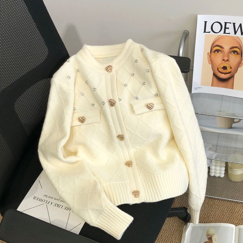 Áo Khoác Cardigan Dệt Kim Dáng Rộng Cổ Tròn Cho Nữ  tao bao