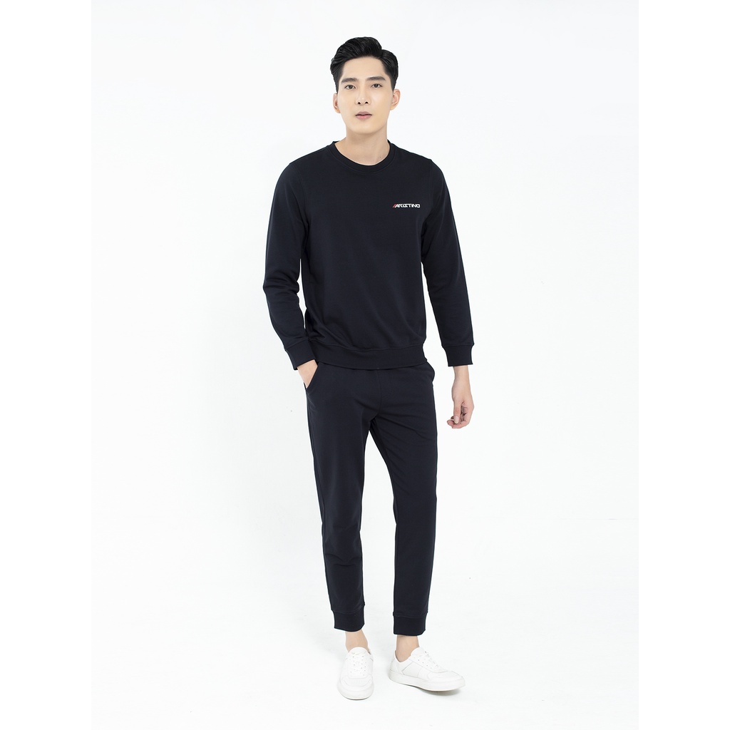 Bộ Thu Đông Nam Đồ Bộ Mặc Nhà Cotton Aristino ALH003W1 Dáng Regular Fit Cổ Tròn Bo Tay Và Gấu Áo Quần Bo Gấu Tiện Lợi