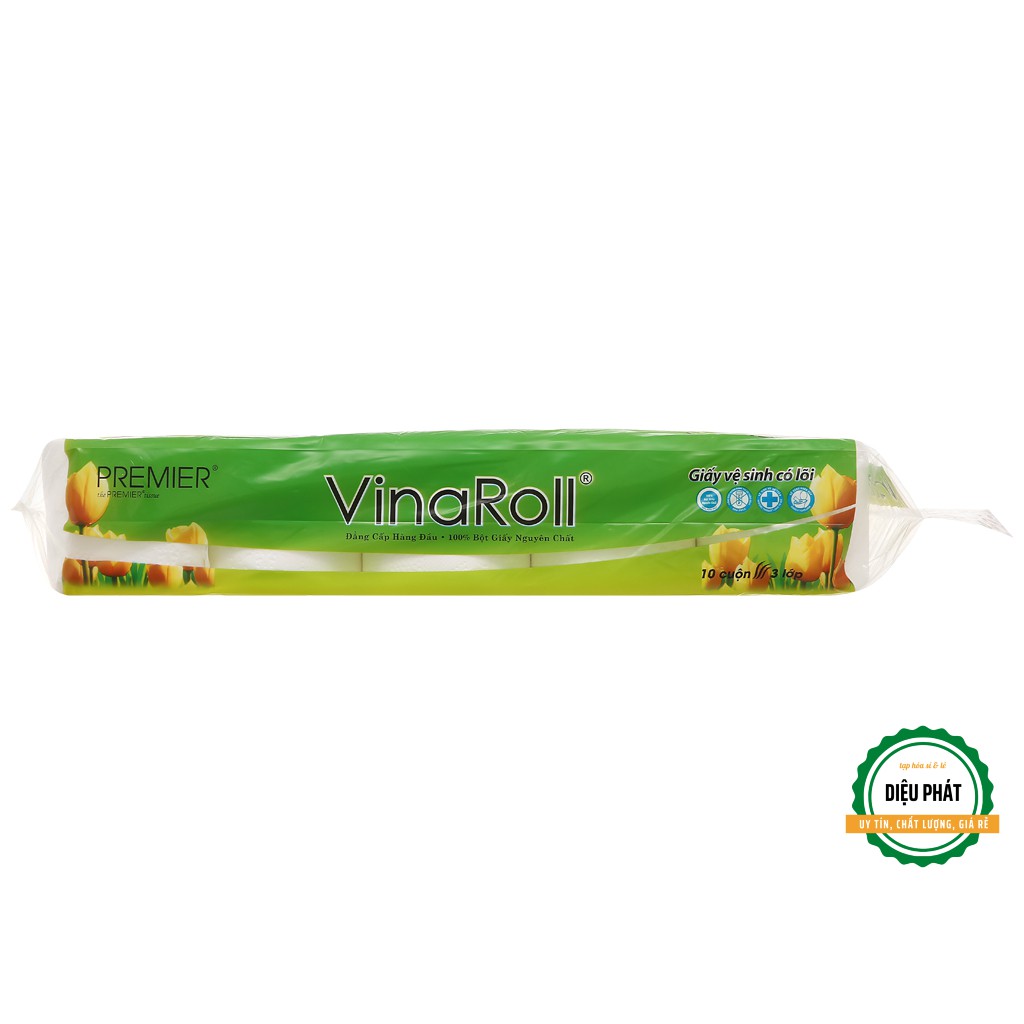 ⚡️ Giấy Vệ Sinh PREMIER VinaRoll 10 Cuộn 3 Lớp