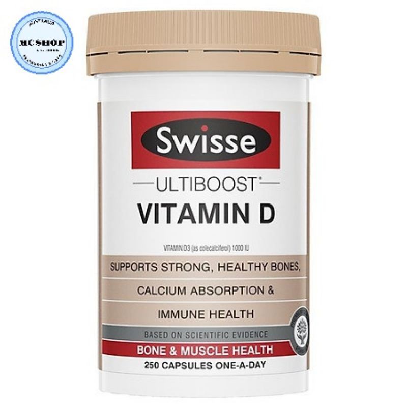 SWISSE ULTIBOOST VITAMIN D – TĂNG CANXI GIÚP XƯƠNG KHỎE MẠNH