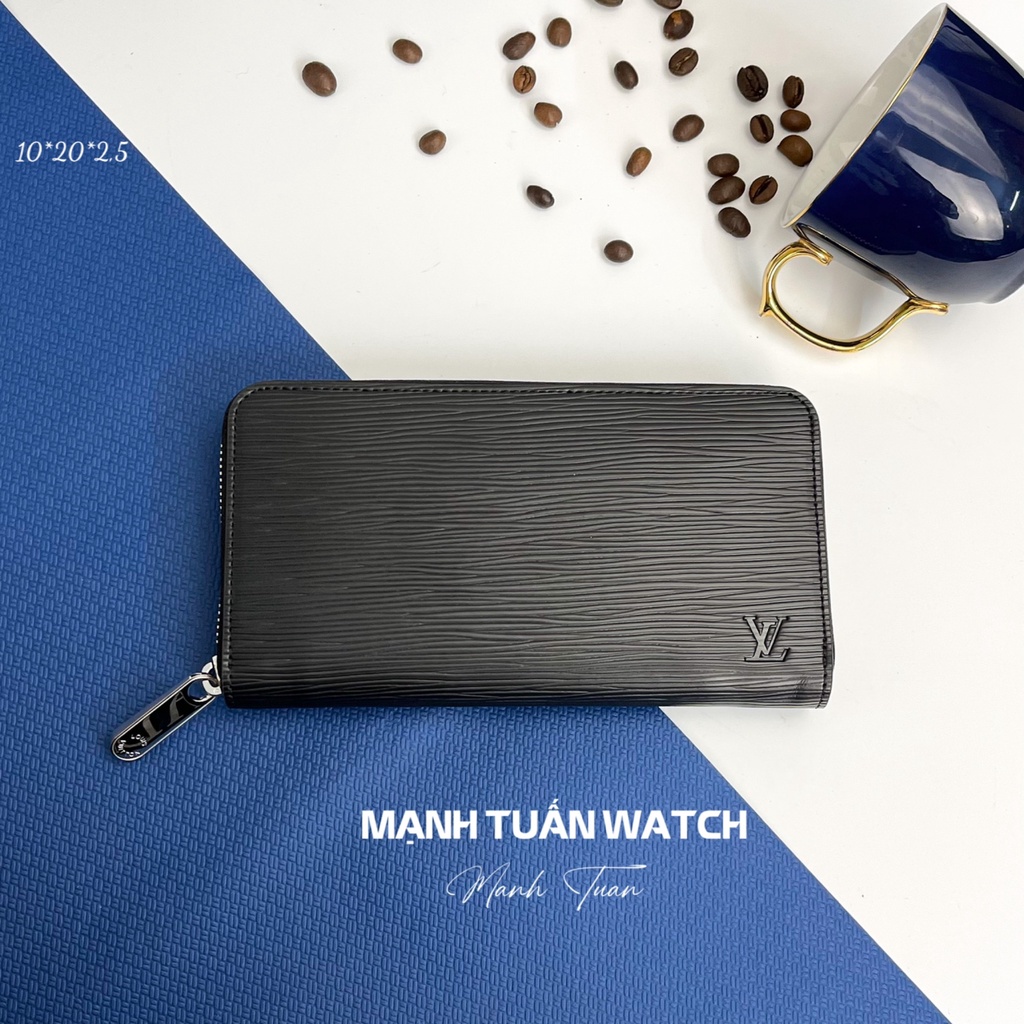 Ví cầm tay nam Louis Vuitton da bò cao cấp