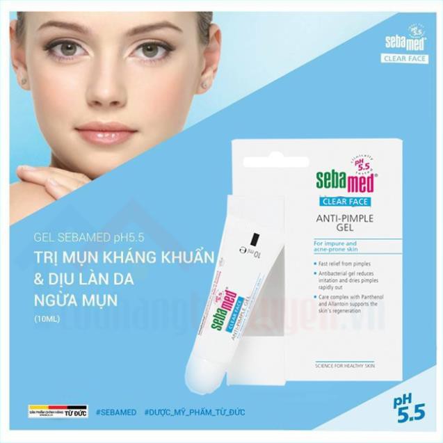 Sebamed Gel Giảm Mụn Kháng Khuẩn & Làm Dịu Da Clear Face Anti-Pimple pH5.5 10ml