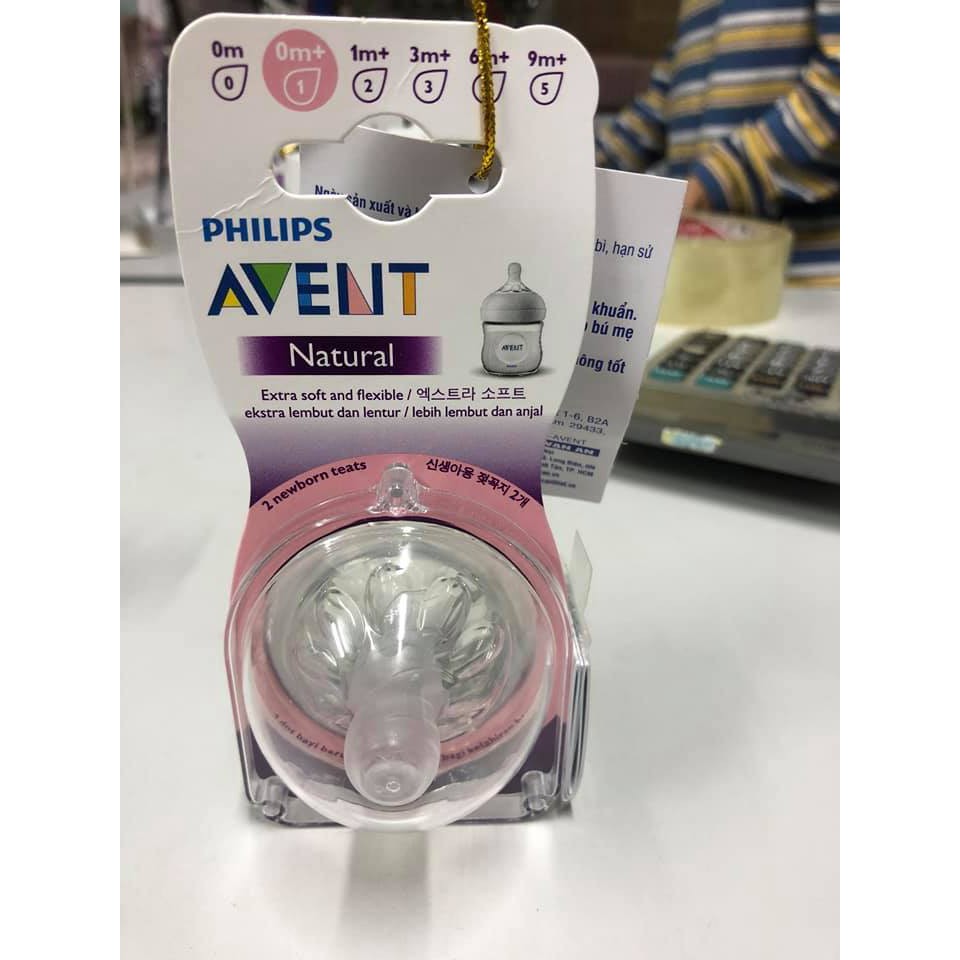 NÚM TI PHILIPS AVENT NATURAL CỔ RỘNG SỐ 1,2,3,4,5