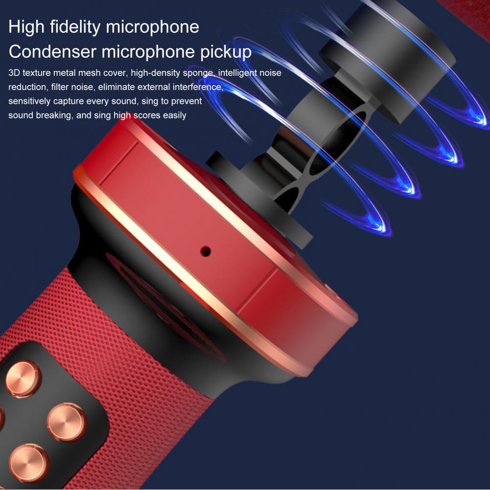 Micro hát nhạc cầm tay máy nghe nhạc karaoke bluetooth tương thích