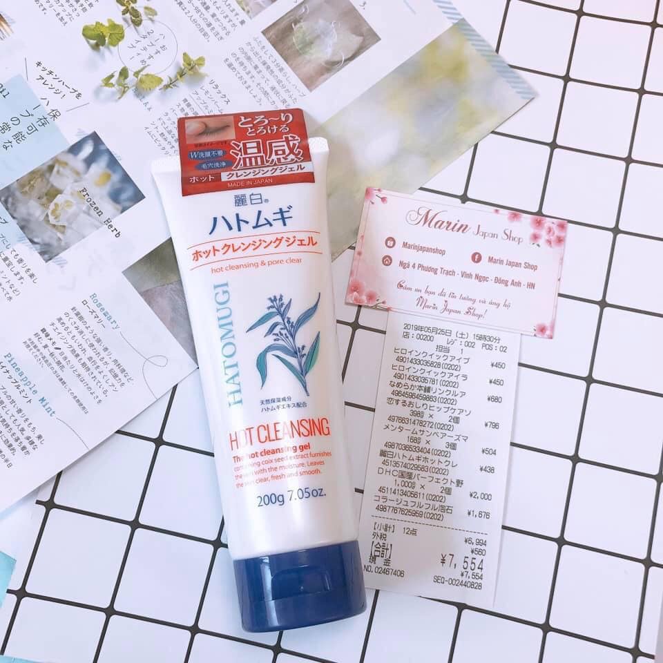 Gel tẩy trang nóng Hatomugi Hot Cleansing chiết xuất Ý dĩ mới của Nhật Bản
