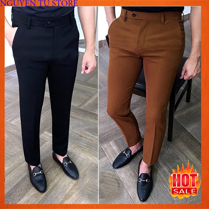 Quần tây nam vải co giãn màu xanh than | BigBuy360 - bigbuy360.vn