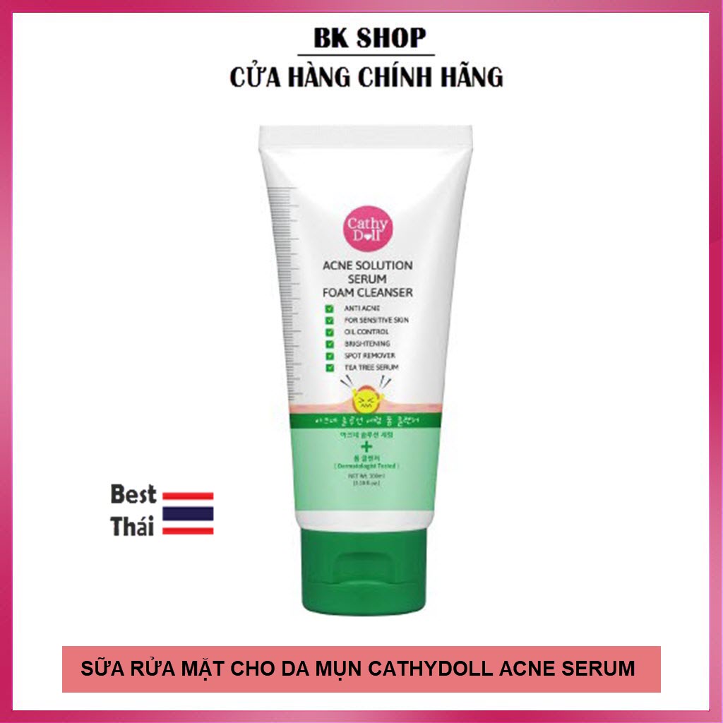 [Thái Lan] Sữa Rửa Mặt  Cho Da Mụn Acne Serum Foam Cleanser Cathy Doll