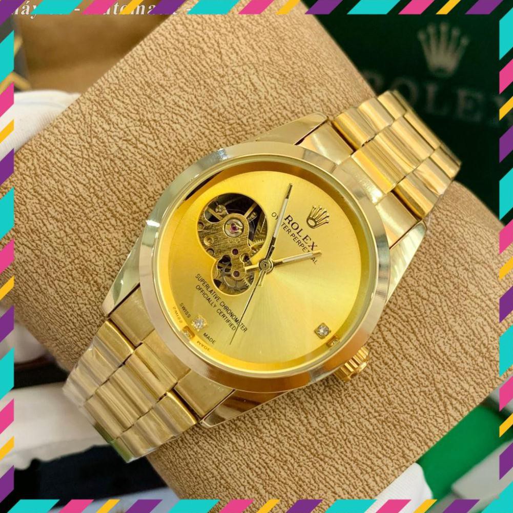 [Máy pin] Đồng hồ nam Rolex mạ vàng 18k sanng trọng đẳng cấp